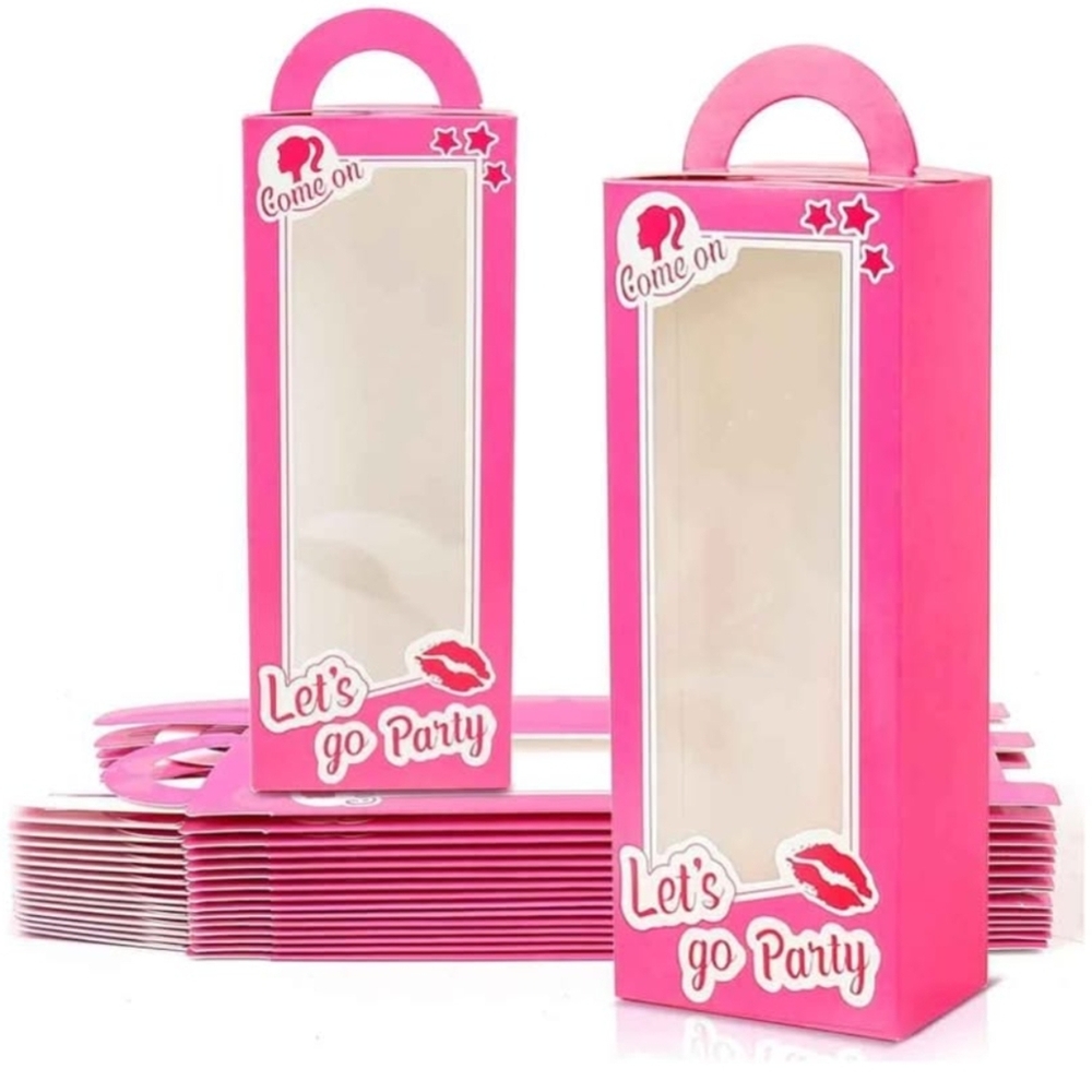Brand New 16 Pcs Barbie Pink Party Favor Boxes